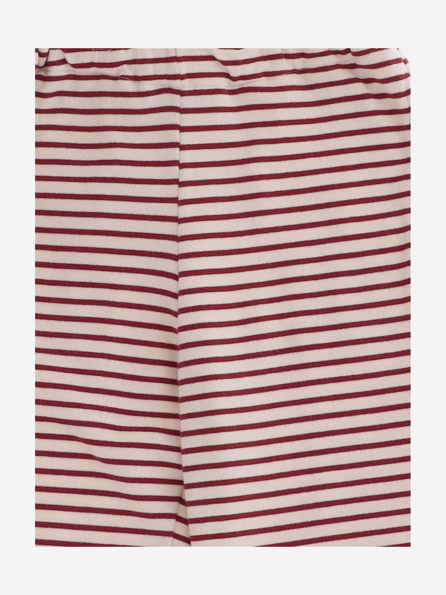 Trousers, Striped Red Cotton