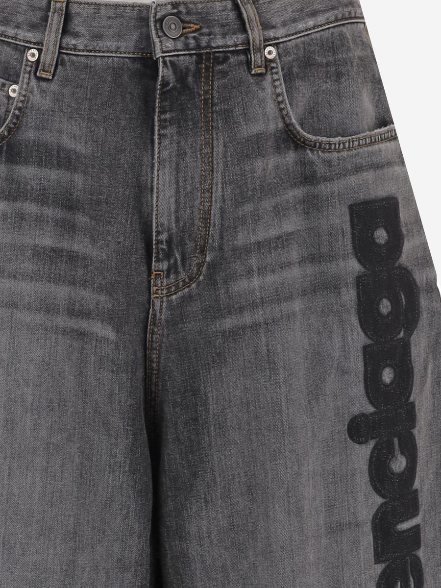 Jeans Dark Grey Cotton Trousers