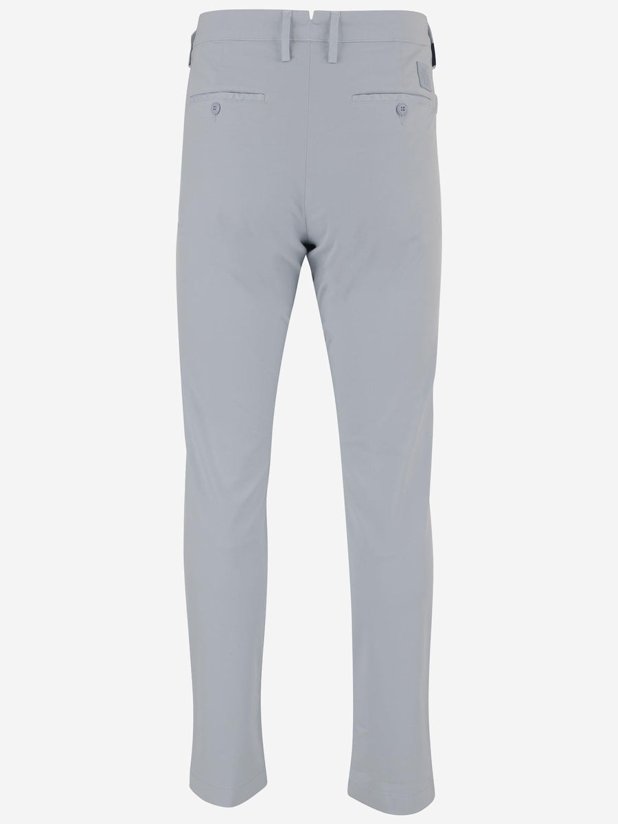 Trousers Stretch Cotton Blend Light Blue