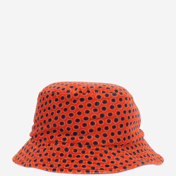 All-Over Pattern Bucket Hat Powder Cotton