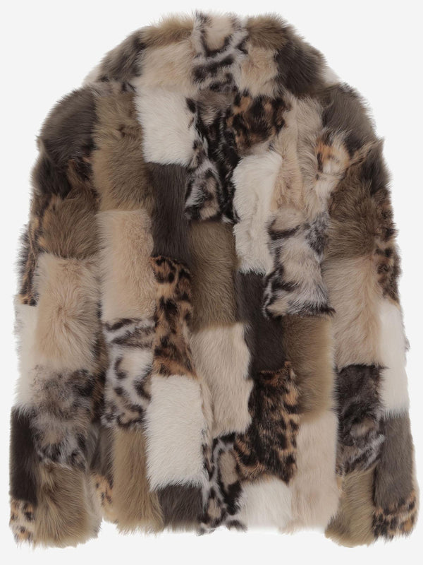 Color-Block Shearling Jacket