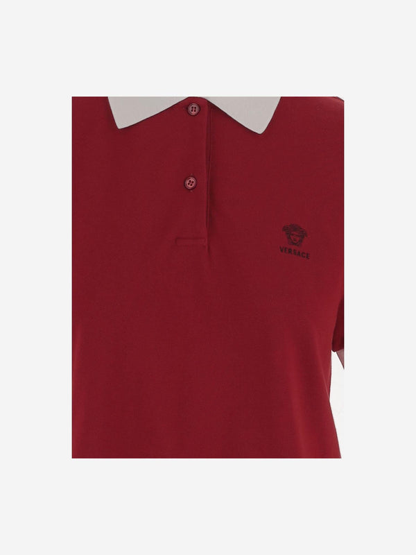 Cotton Polo Shirt Red Tops