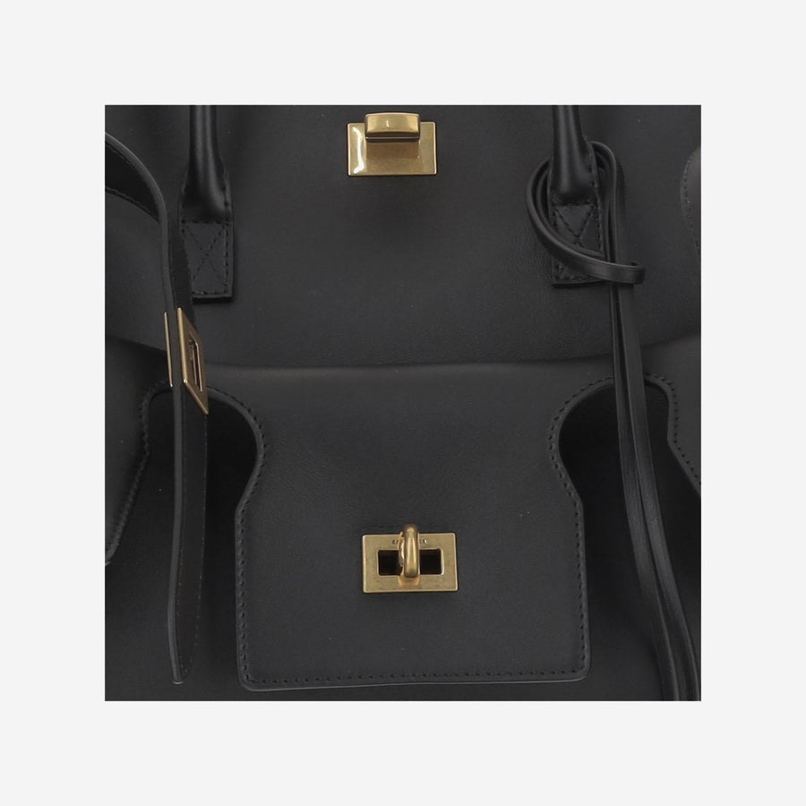 Carry All Bel Air Media Bag Black Calfskin Handbags