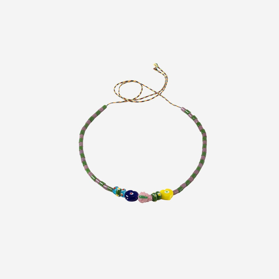 Necklace Mixed Glass Beads Multicolour