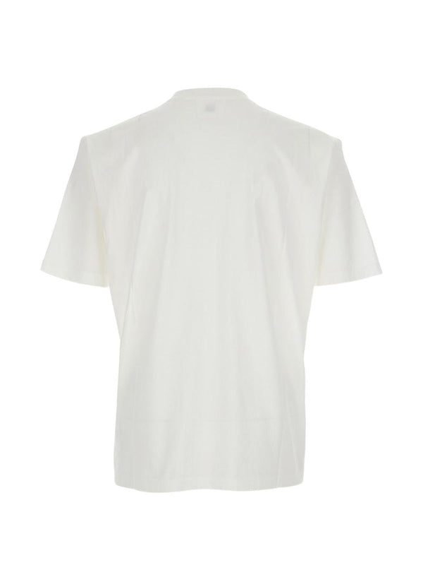 T-Shirt Ribbed Crewneck White Cotton T-shirts