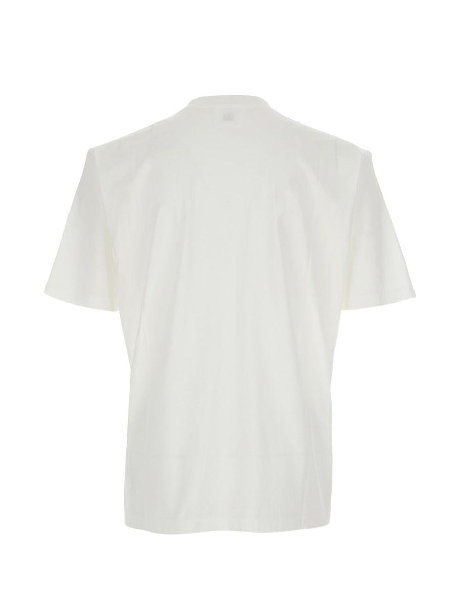 T-Shirt Ribbed Crewneck White Cotton T-shirts