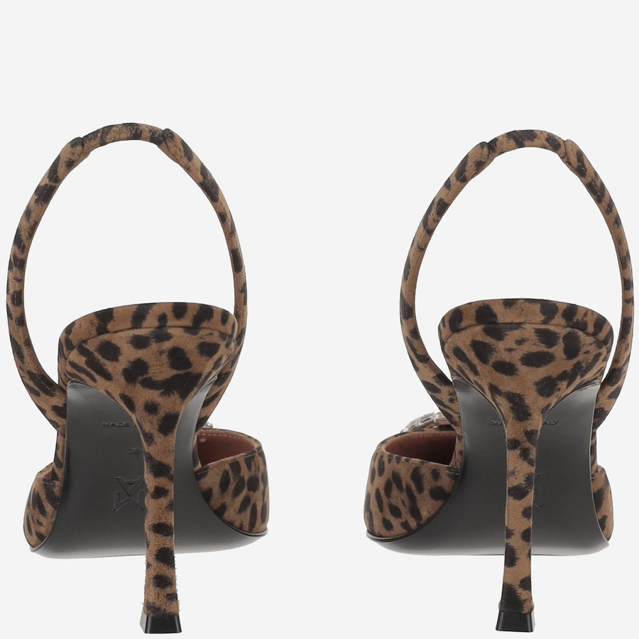 Camelia Suede Slingback Animalier Shoe