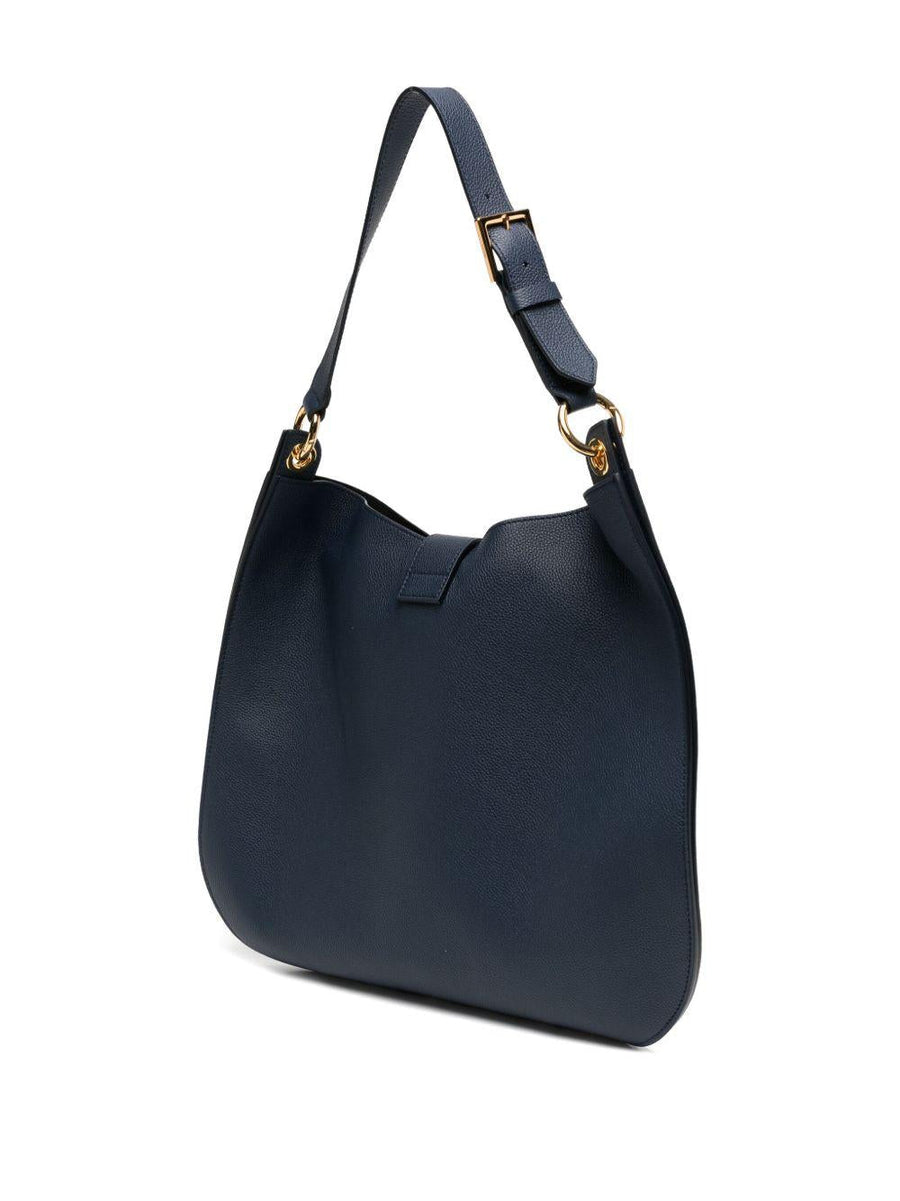 Shoulder Bag Tara Large Blue Calf Leather