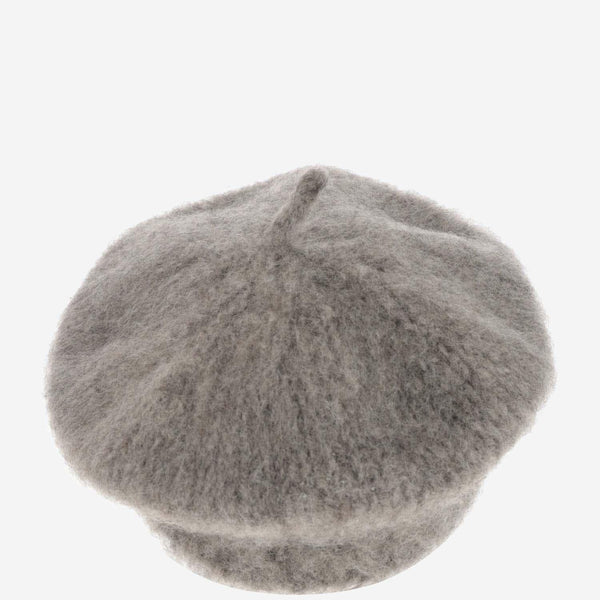 Handmade Wool Beret Gray Hat