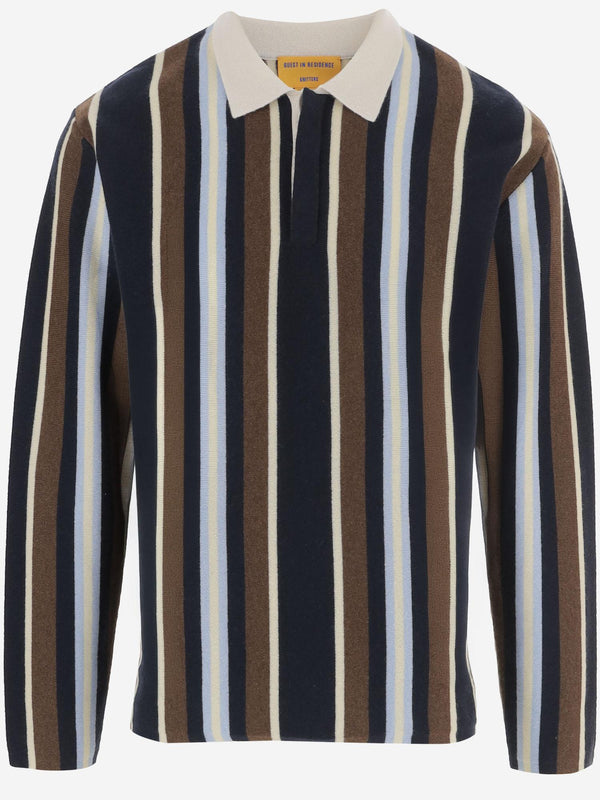 Polo Shirt Striped Cashmere Multicoloured