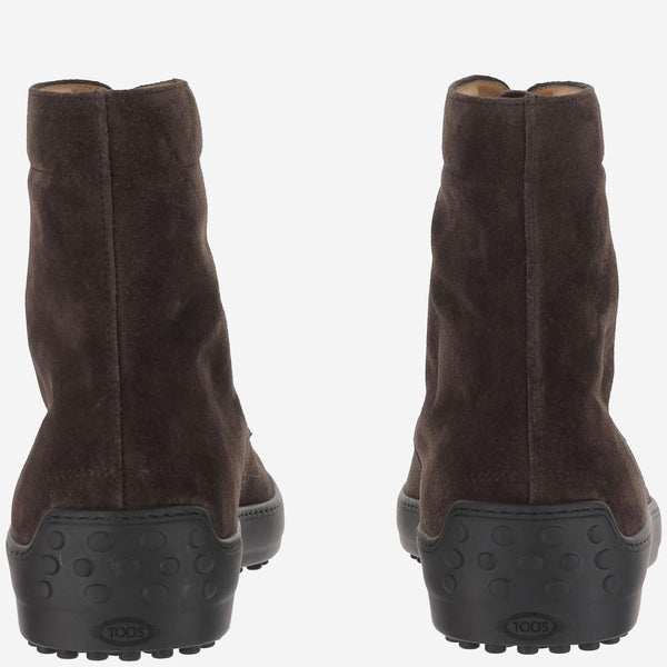 Ankle Boots Suede Dark Brown Calfskin