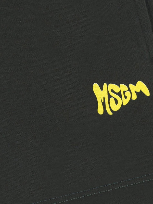 Shorts Cotton Logo Black