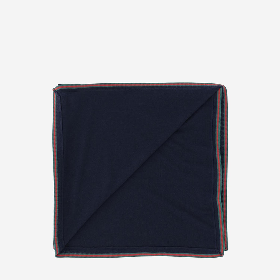 Newborn Wool Blanket With Web Ribbon Navy Blankets, Nests & Sleep Bags