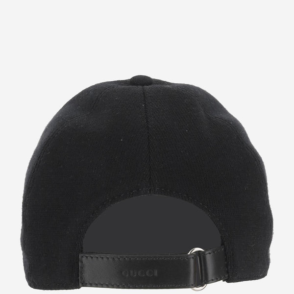 Wool Baseball Hat With Logo Black