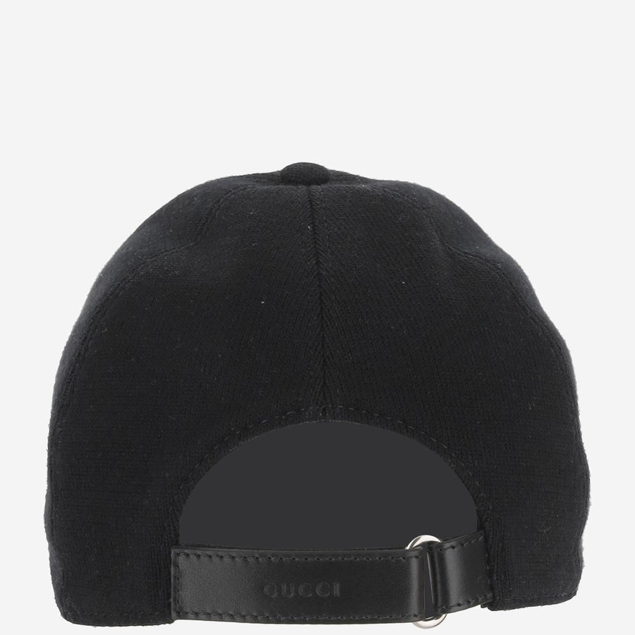 Wool Baseball Hat With Logo Black