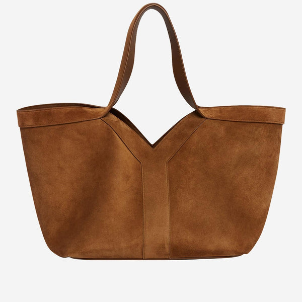 Tote Bag Suede Beige Shoulder
