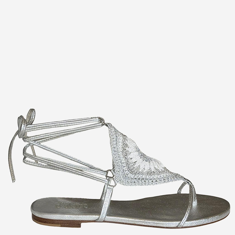 Sandals Mono Silver Fabric