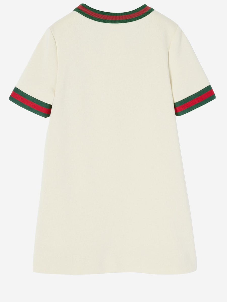 Cotton Jersey Dress With Clamp White