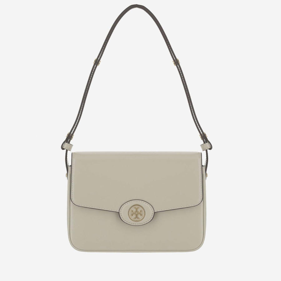 Glossy Leather Shoulder Bag White