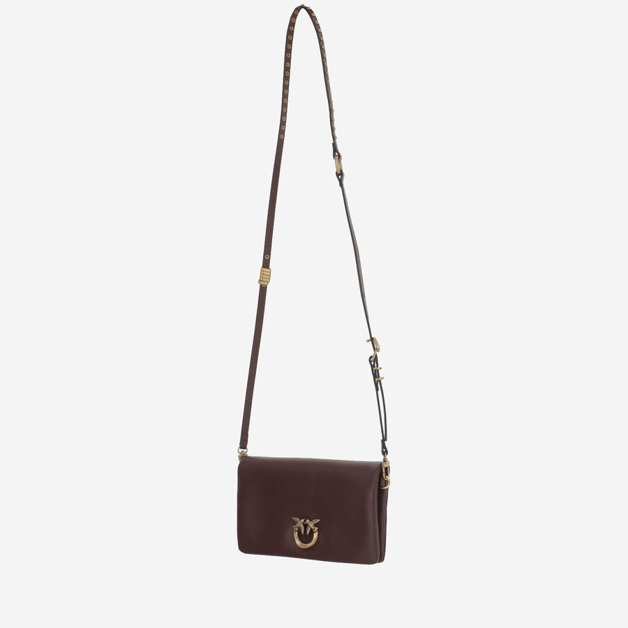 Shoulder Bag Burgundy-Antique Gold Burgundy Wine/antique Leather