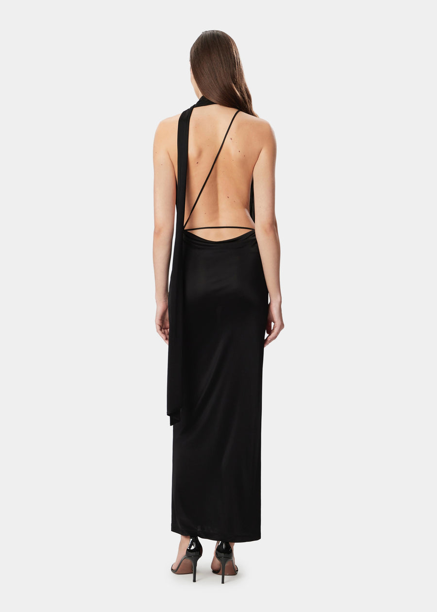 Dress Vivienne Satin Black Viscose