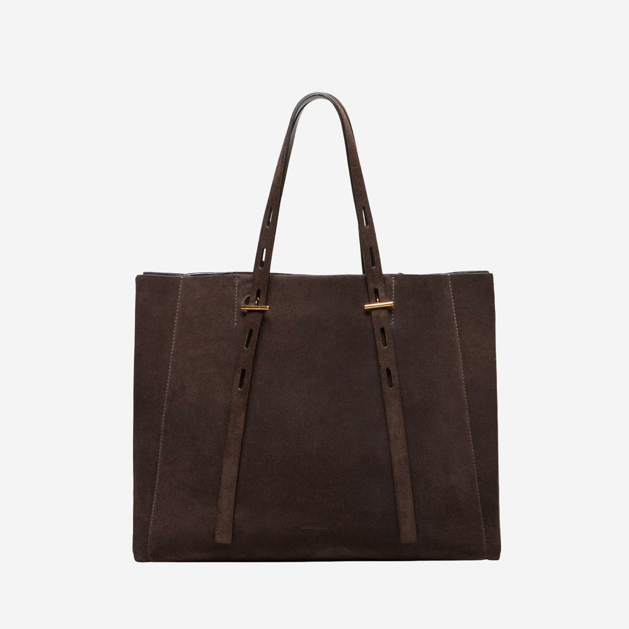 Handbag Paula Suede Brown Shoulder Bags