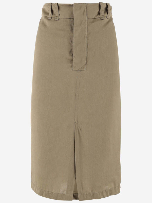 Silk Skirt Beige