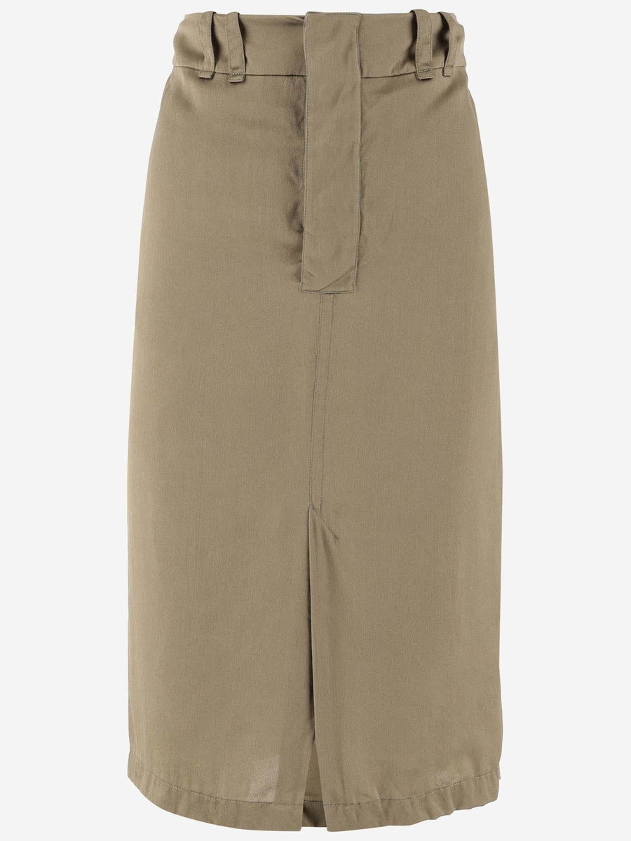 Silk Skirt Beige