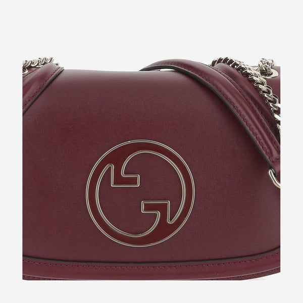Gucci Blondie Shoulder Bag With Chain Bordeaux Calfskin