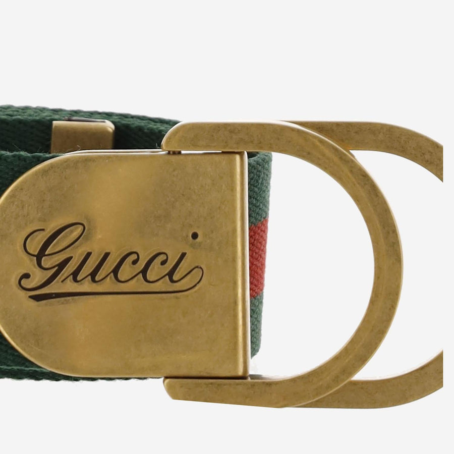 Belt With Web Ribbon Multicolour Fabric