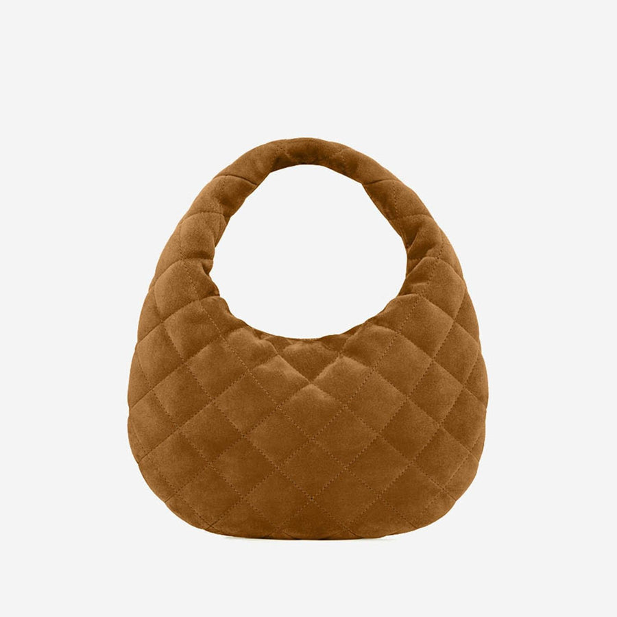 Handbag Icare Suede Light Brown Handbags
