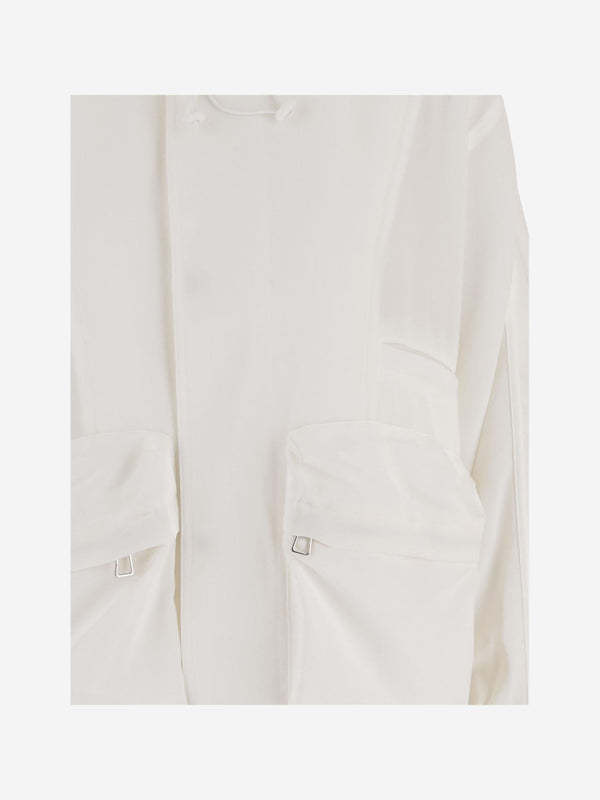 Acetate-Blend Jacket White 59.acetate