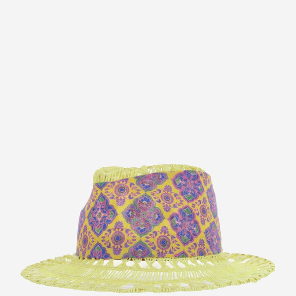 Hat With Geometric Print Paper