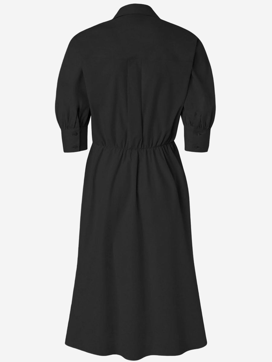 Short Dress Aline Stretch Cotton Black