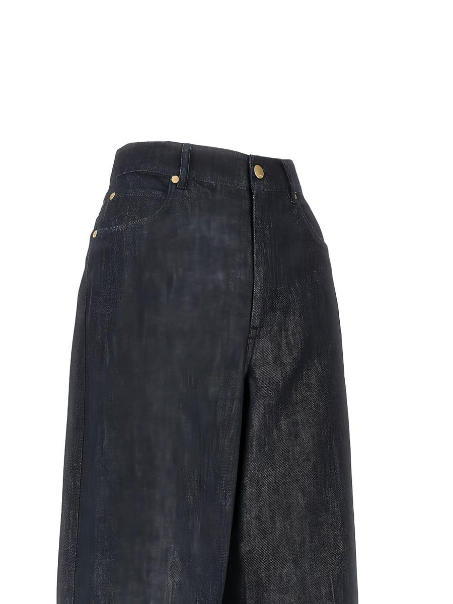 Jeans Smmlavinia Navy Blue Cotton