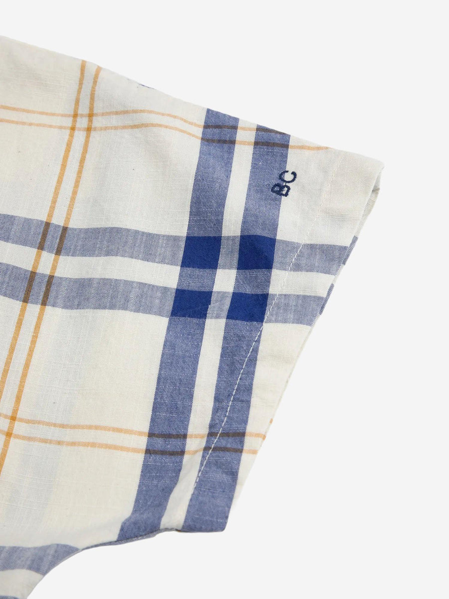 Cotton Dress With Checked Pattern Multicolour Organic