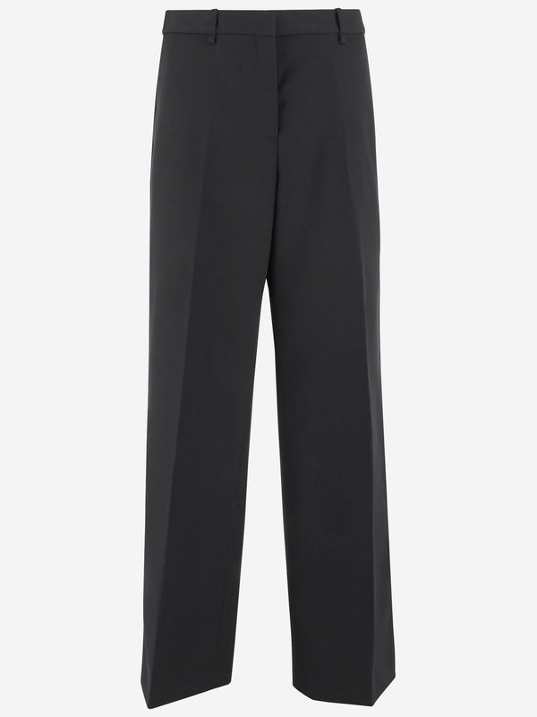 Trousers Tailored Wool Gabardine Black