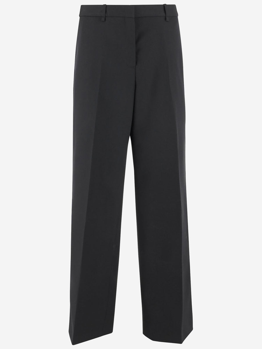 Trousers Tailored Wool Gabardine Black