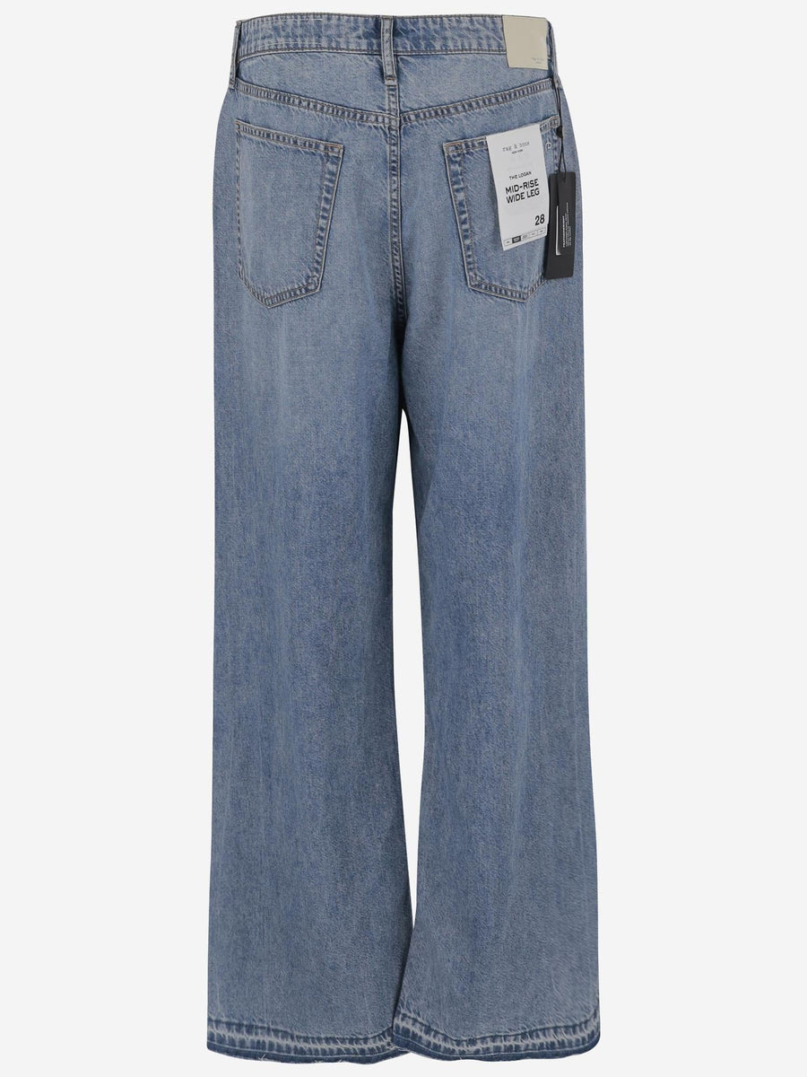 Jeans Cotton-Blend Blue Trousers