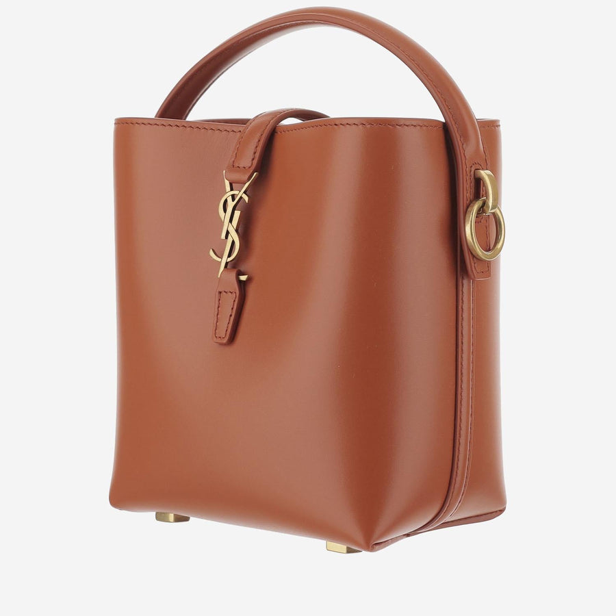Le 37 Mini Glossy Leather Bag Orange Calfskin Shoulder