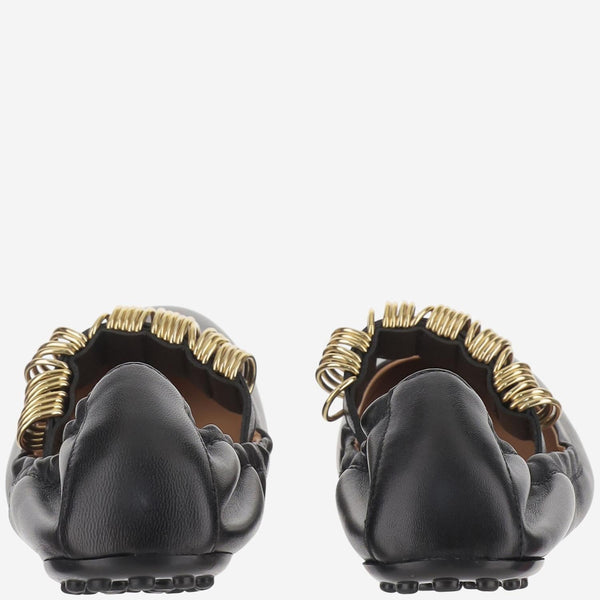Ballerina Slippers Nappa Leather Black Lambskin