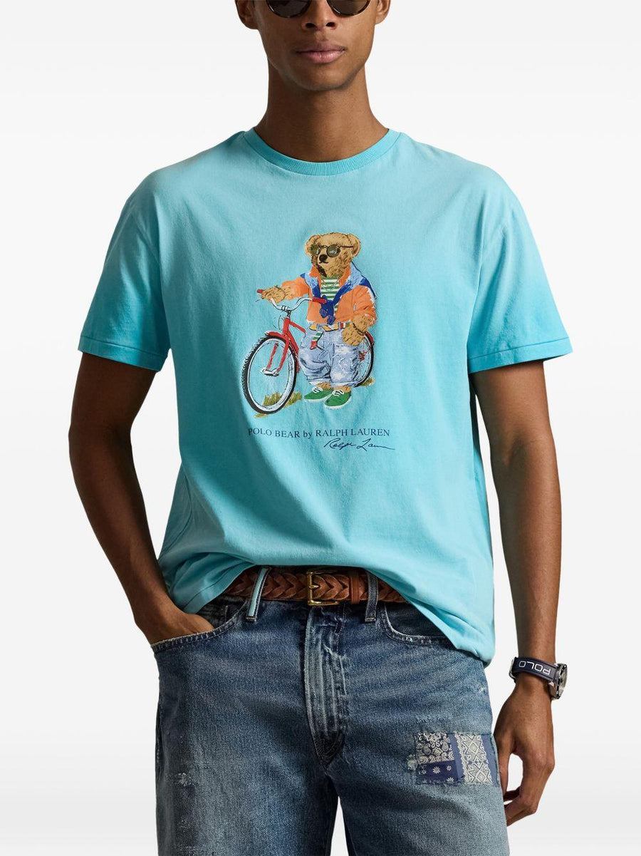 T-Shirt Polo Bear Light Blue Cotton T-shirts