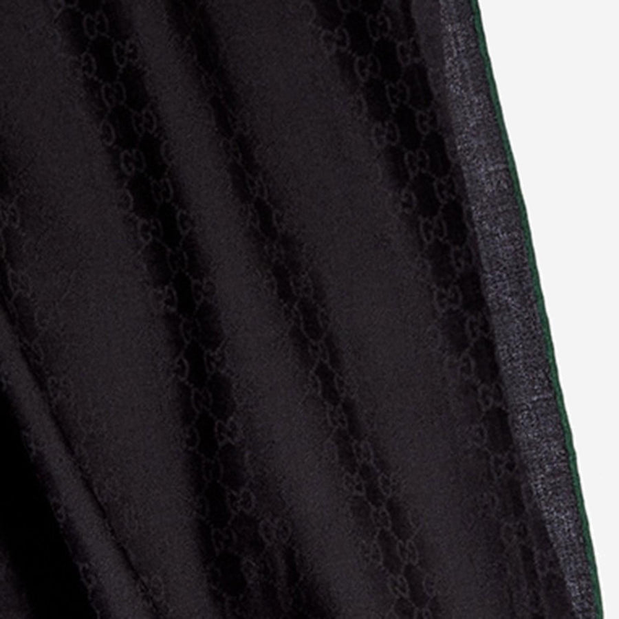 Scarf Gg Wool And Silk Black