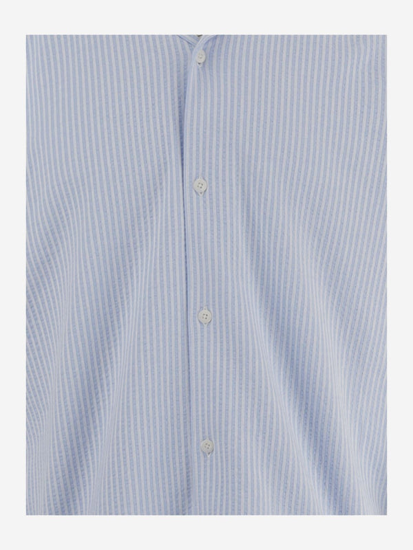 Stretch Cotton Shirt Light Blue