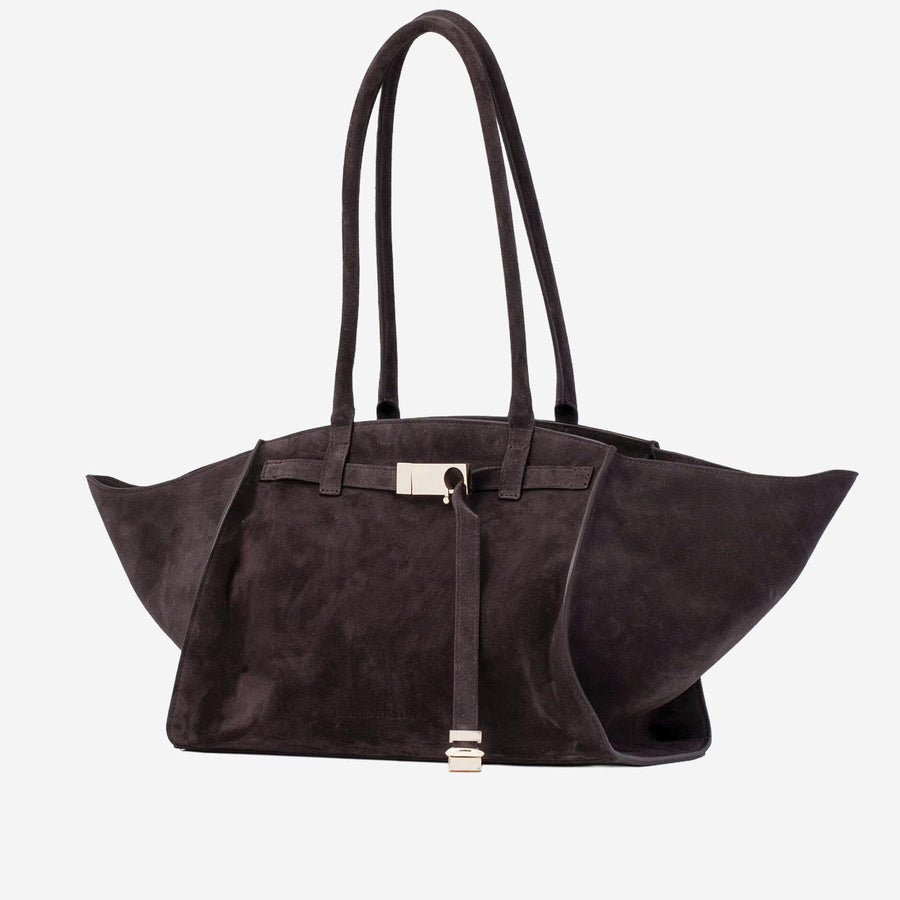 Mame Suede Shoulder Bag Dark Purple