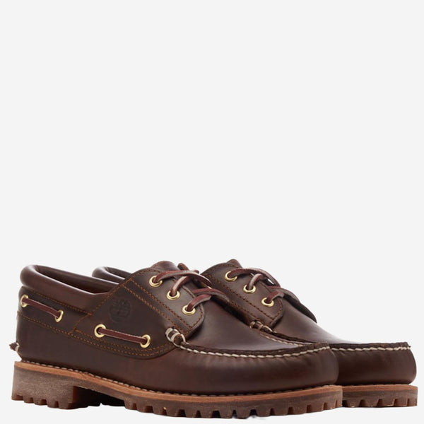 3-Eye Leather Loafers Brown