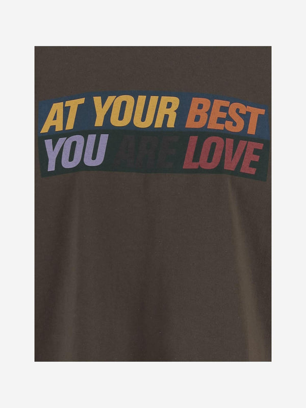 Printed Cotton T-Shirt Khaki T-shirts & Jerseys