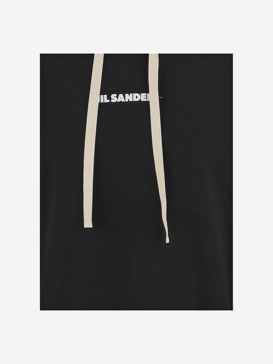 Cotton Sweatshirt With Logo — Black