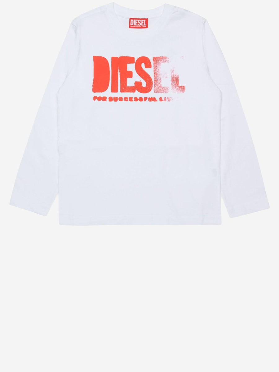 Cotton Slider Sweatshirt With Logo White Hoods & Sweatshirts