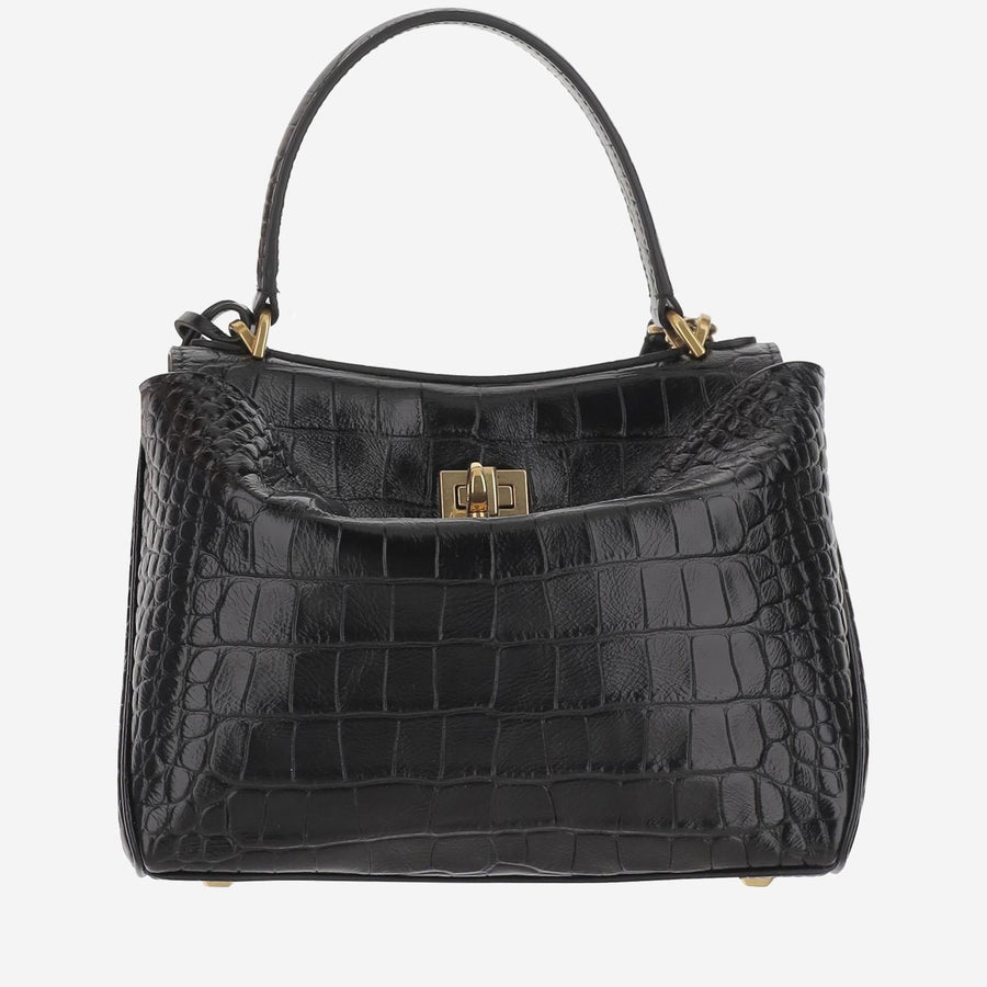 Rodeo Mini Leather Handbag Black Calfskin Shoulder Bags